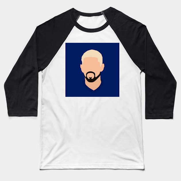 Jorginho Minimalistic Face Art Baseball T-Shirt by GotchaFace